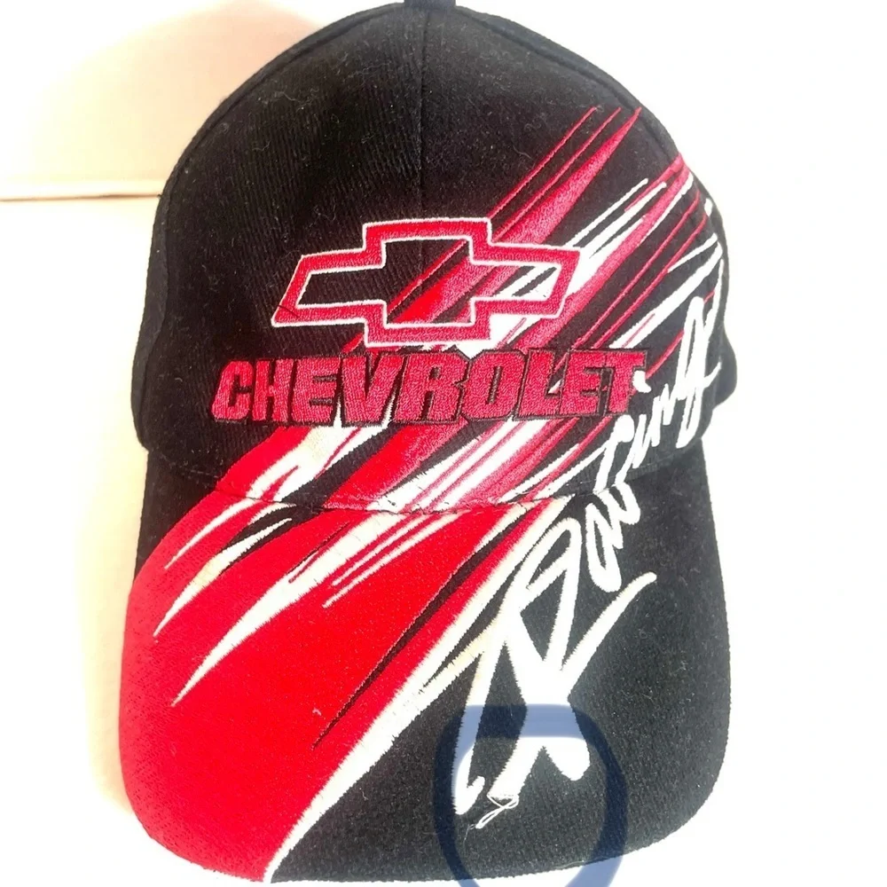 Chevrolet Racing Embroidered Black Red Adjustable Baseball Cap Hat